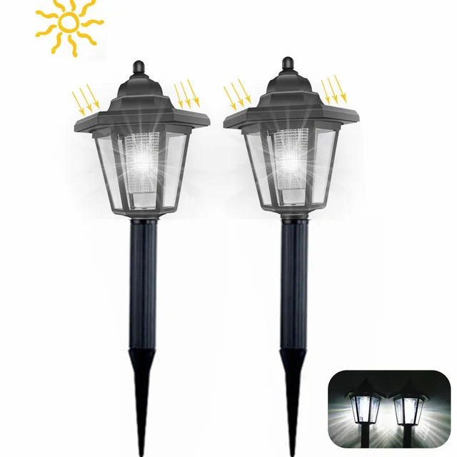 2x Appliques Murales Solaires LED Style Rétro