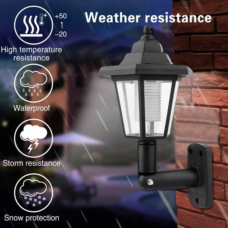 2x Appliques Murales Solaires LED Style Rétro