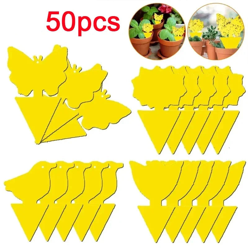 Pièges Jaunes Anti-Insectes Double Face - 50 pcs