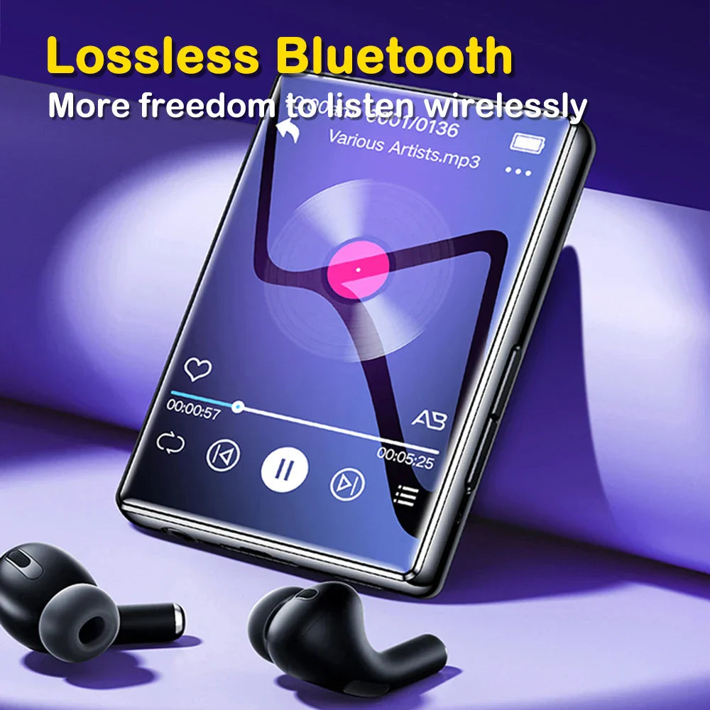 Mini reproductor de MP3 Pantalla táctil de 2,4 pulgadas Bluetooth - Radio FM y Dictáfono integrados
