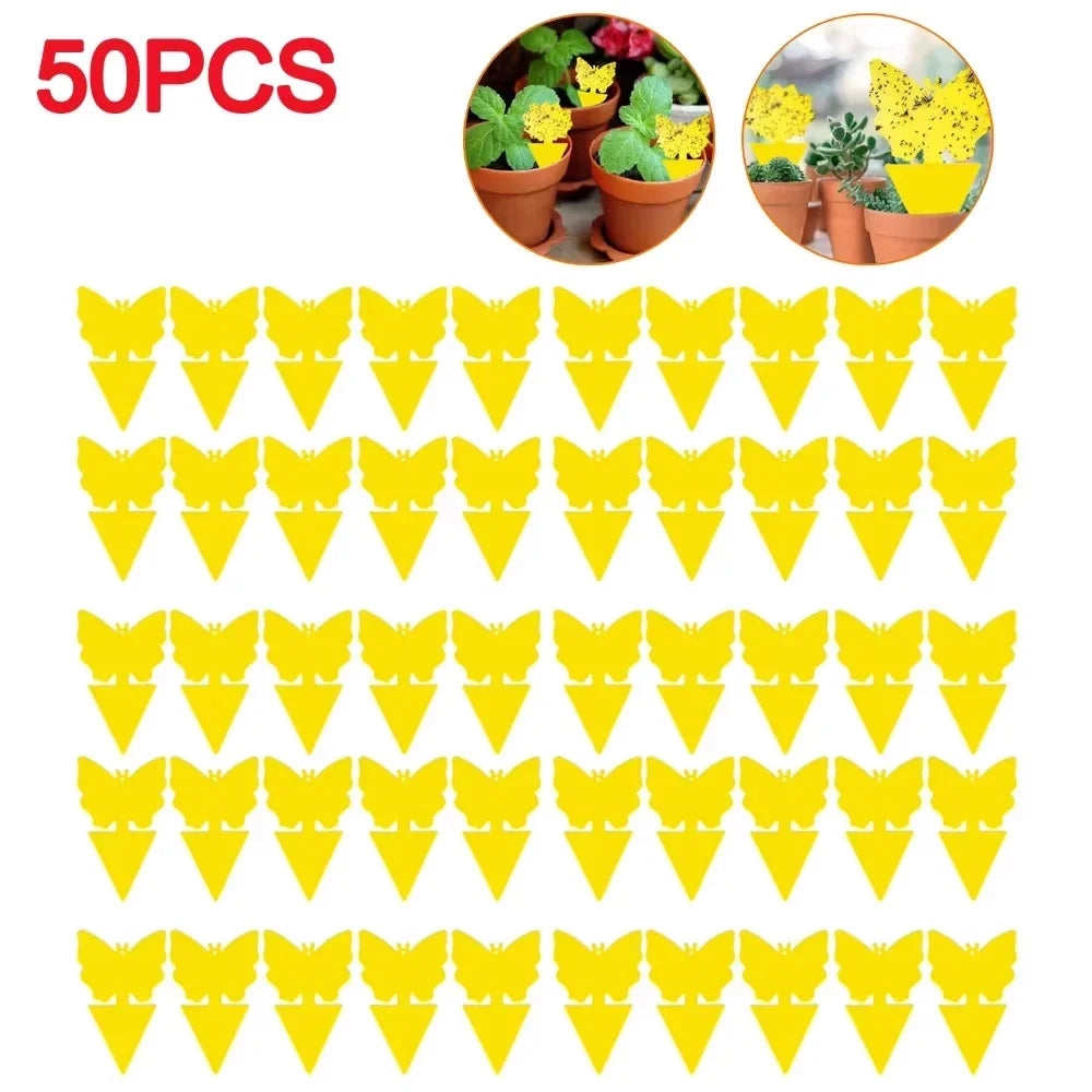 Pièges Jaunes Anti-Insectes Double Face - 50 pcs