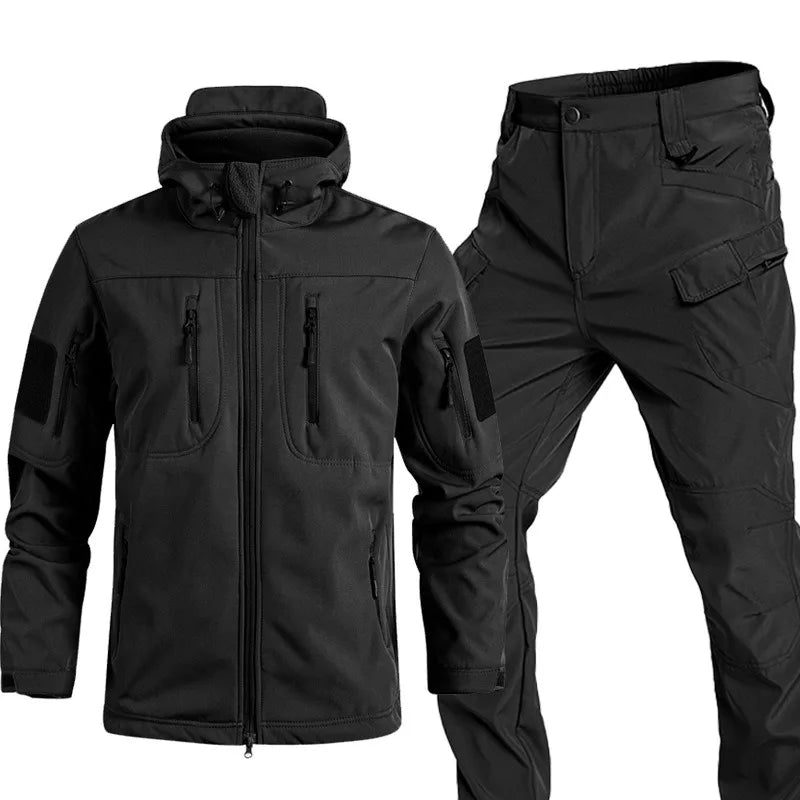 Ensemble 2PCS Veste & Pantalon ARMY à Doublure Polaire