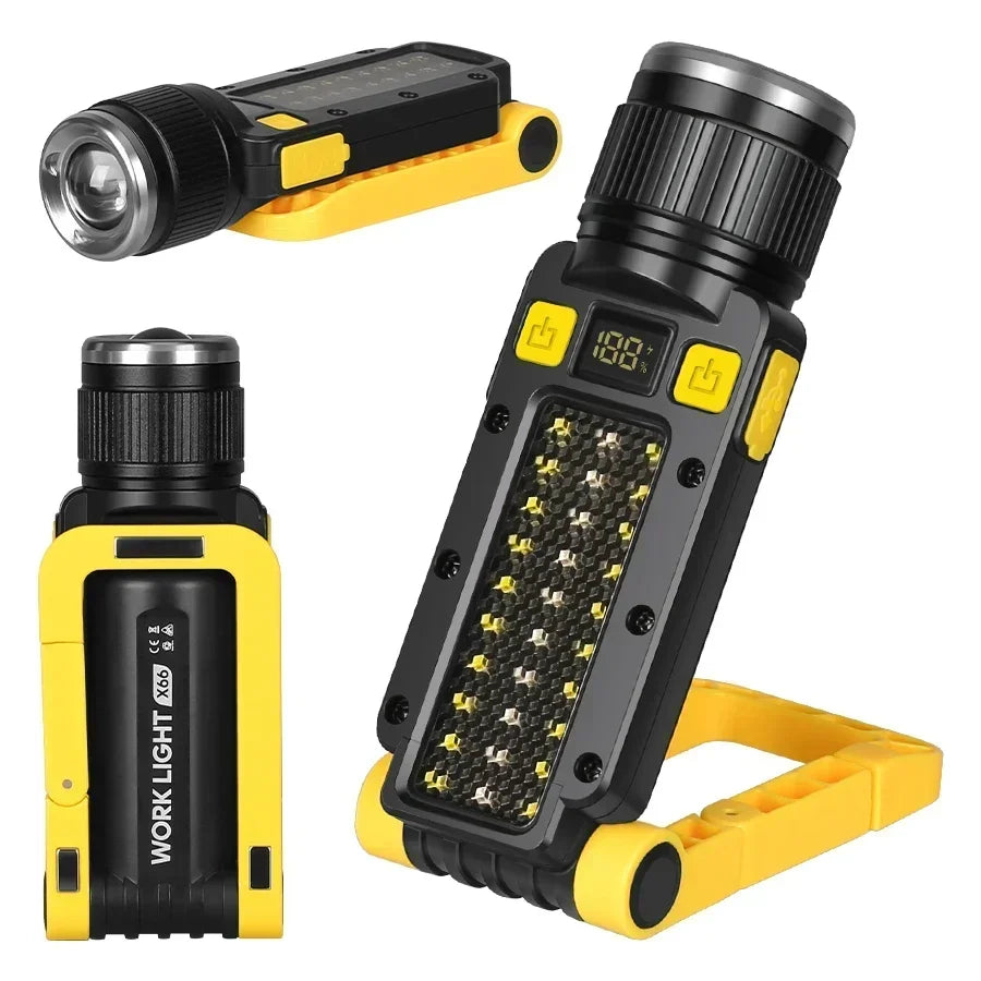Mini Torche Multifonction Puissante COB USB – Powerbank Intégrée