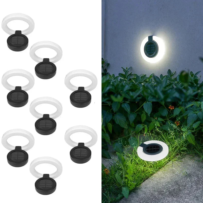 4x Spots Solaires avec Ring Light Ajustable