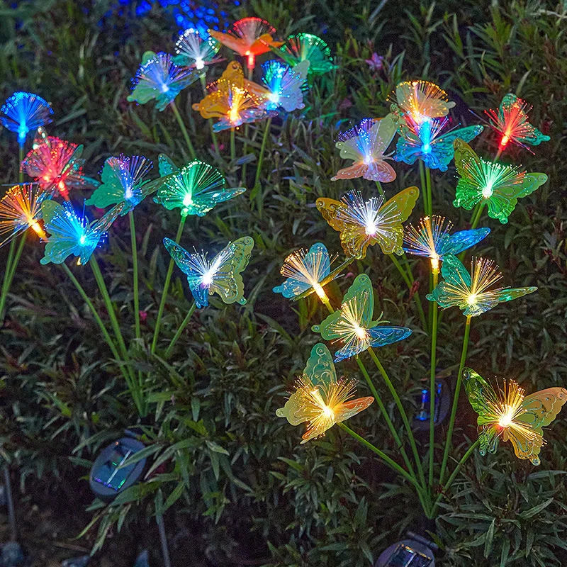 Lampe LED Solaire à Papillons à 6 Branches
