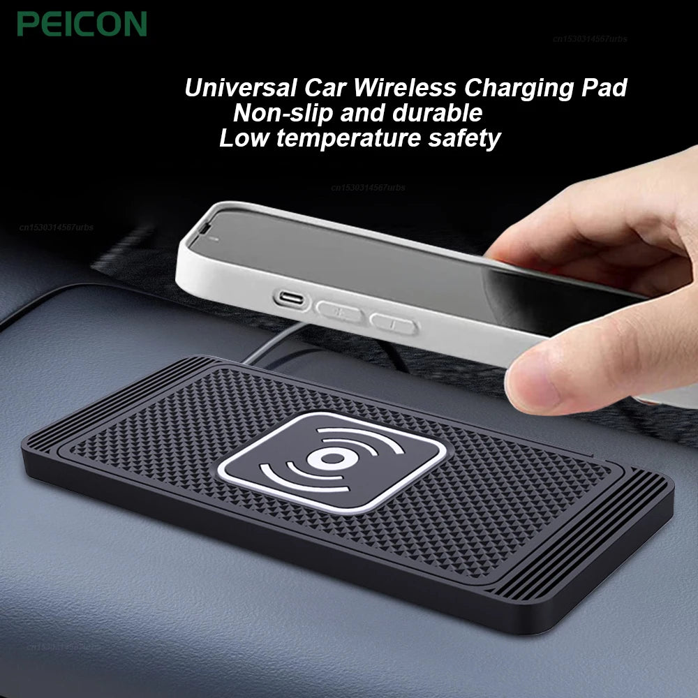 Chargeur Sans Fil Antidérapant de Voiture pour Smartphone