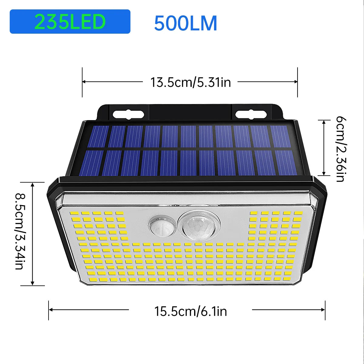 Applique murale solaire 235 LED Puissantes - 1 Achetée = 1 OFFERTE