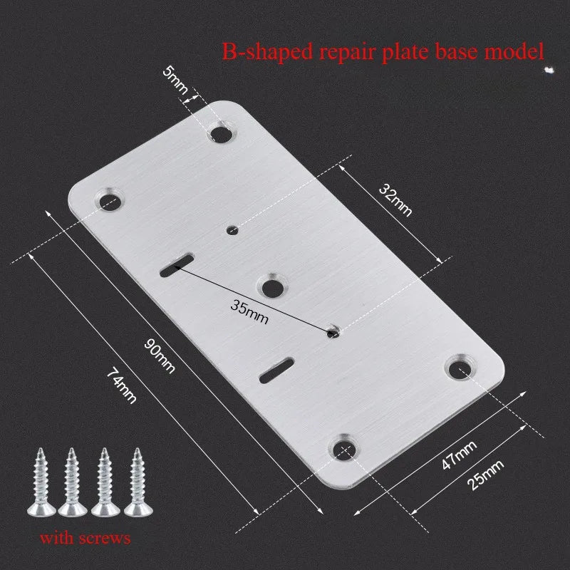 Kit de Réparation de Charnières d'Armoires en Acier Inox - 4PCS + VIS OFFERTES