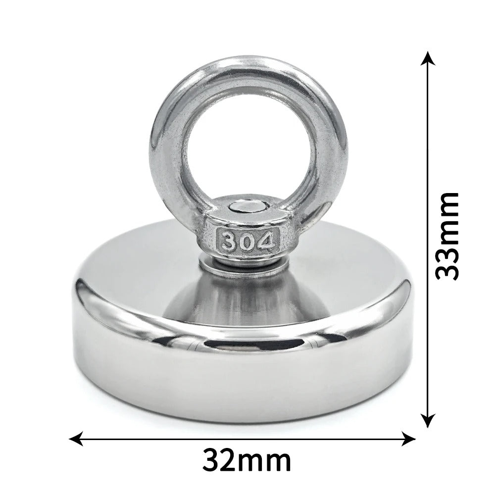 Aimant de Pêche Puissant Jusqu'à 61kg - Corde OFFERTE