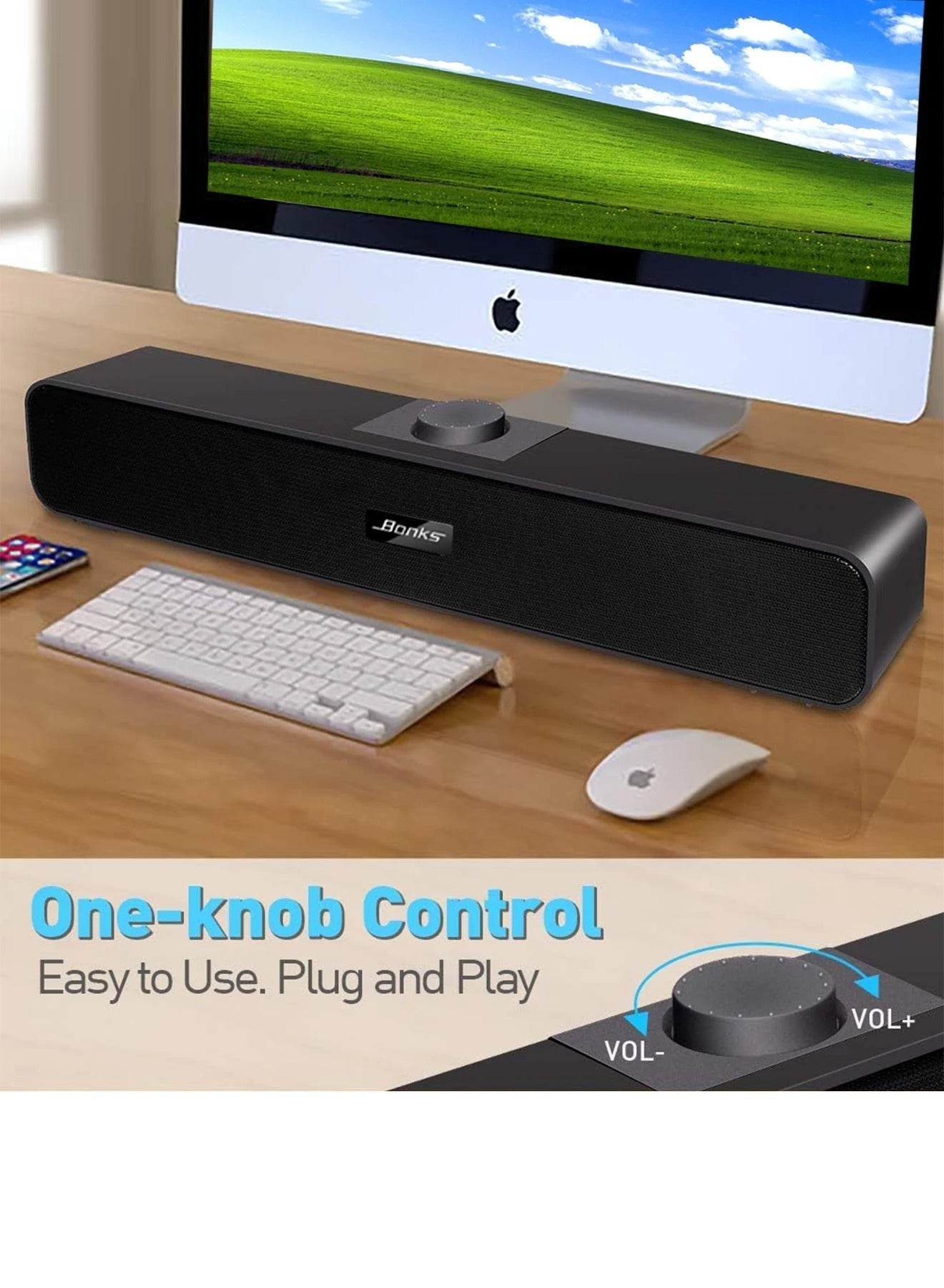Barre de son Audio 360° Bluetooth - TV, PC, Smartphone