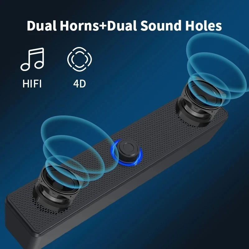 Barre de son Audio 360° Bluetooth - TV, PC, Smartphone