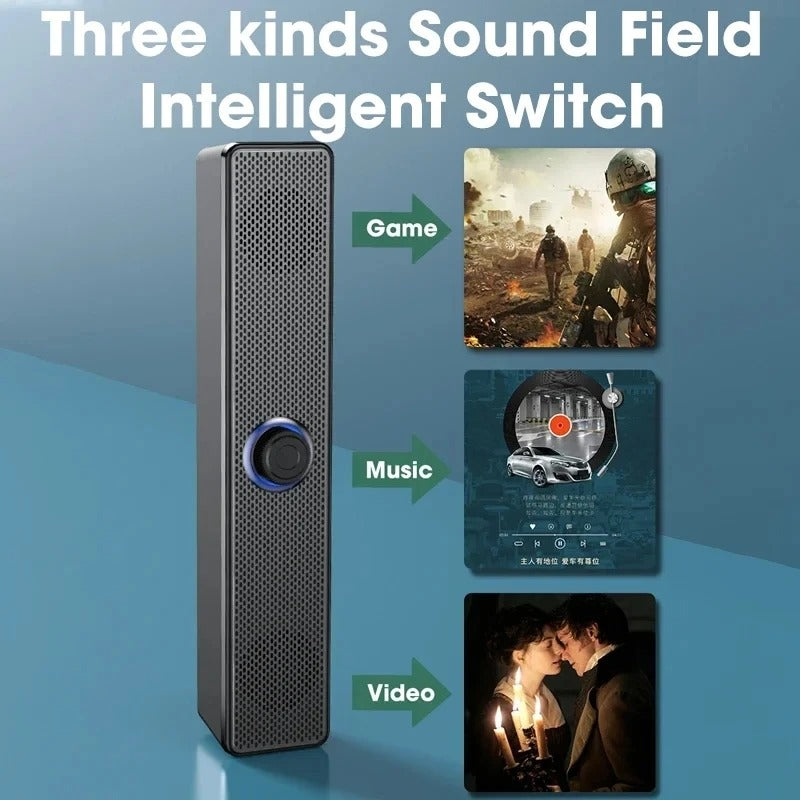 Barre de son Audio 360° Bluetooth - TV, PC, Smartphone