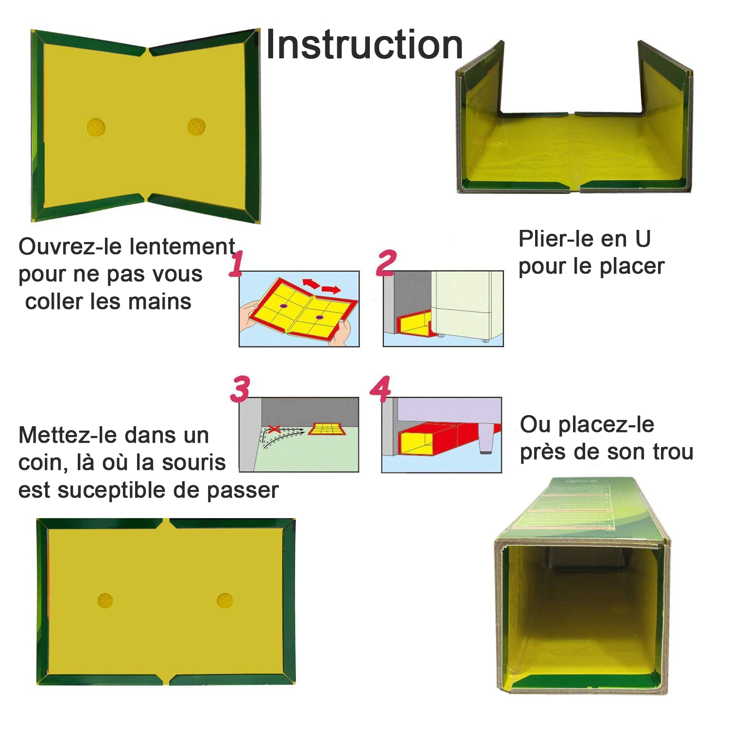Lot de 10 Pièges à Colle Anti Rongeurs
