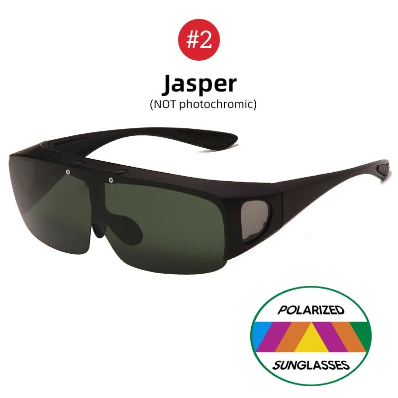 Surlunettes de conduite anti-éblouissement verres repliables