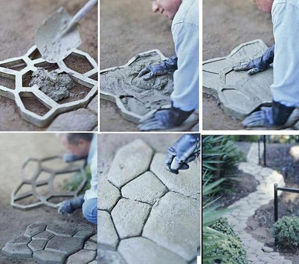 Moule à pavé béton - Carrelage de jardin