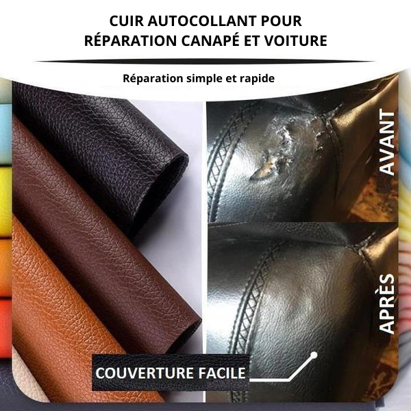 2x Autocollant de réparation en simili cuir