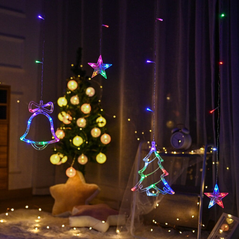 Rideau LED à motifs de Noël