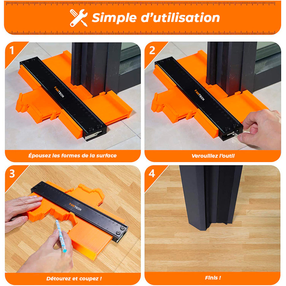 Jauge de reproduction de contours avec verrouillage