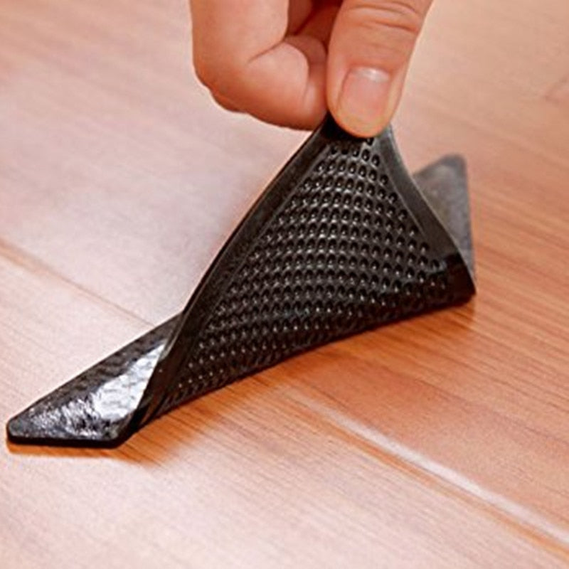 Lot de 8 triangles antidérapants réutilisables pour tapis