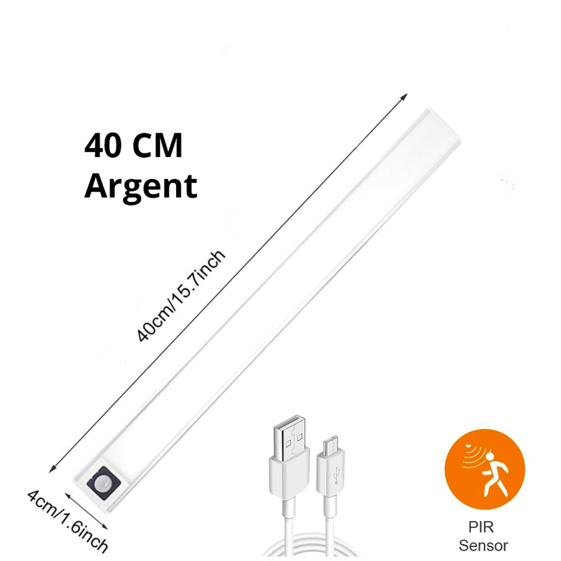 Réglette LED sans-fil avec capteur de mouvement