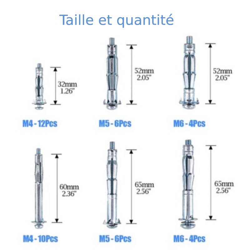 Jeu-de boulons-à-expansion