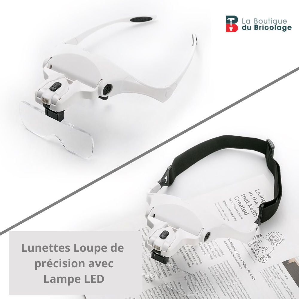 Lunettes loupe de précision avec lampe LED