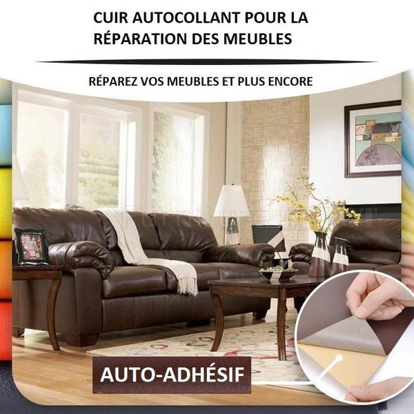 2x Autocollant de réparation en simili cuir