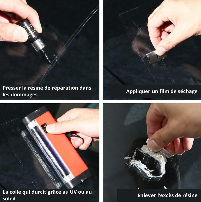 Kit de réparation de fissures d'écran de téléphone Liquide de réparation de  fissures de pare-brise