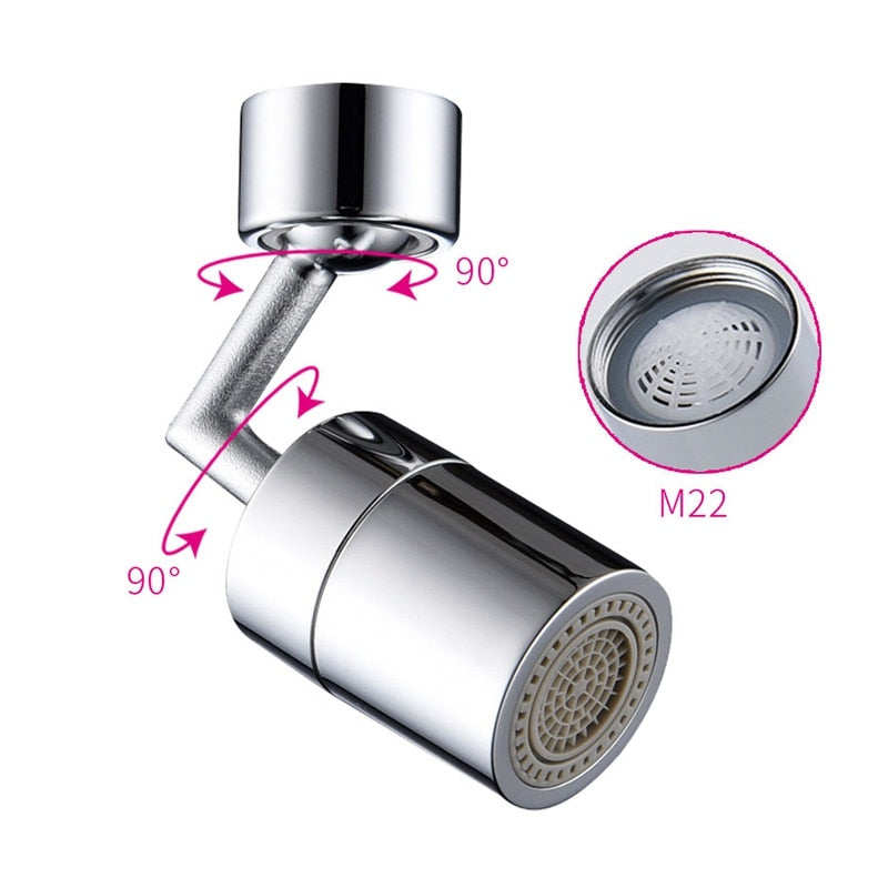 Extension de buse de robinet de cuisine rotative à 1440 °, adaptateur d' extension multifonctionnel, filtre anti-éclaboussures universel, HOBasin