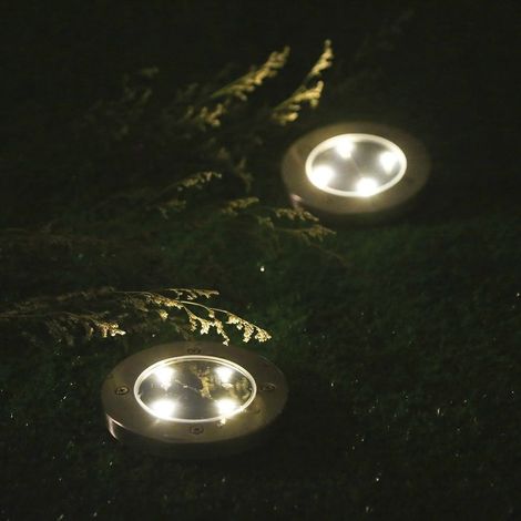 Lot De 2 Boîtes Lumineuses Solaires De Rechange - Panneau Solaire Intégré, étanche, LED Blanc Chaud - Pour Lanternes De Jardin - 6